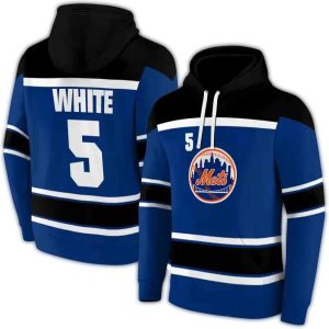 Custom New York Mets Striped All-Over Print Hoodie For Fans