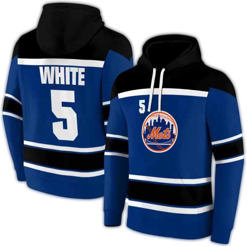 Personalized New York Mets Striped Pattern All over Print Hoodie 1