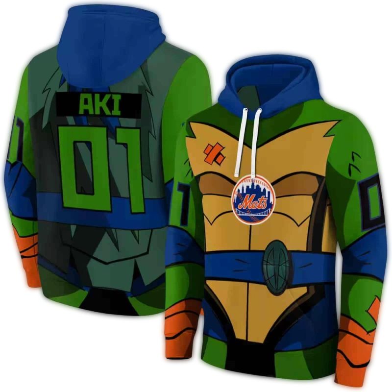 Personalized New York Mets Superhero Armor All over Print Hoodie 1