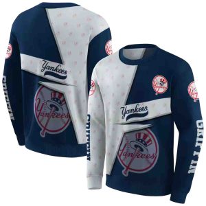 Custom New York Yankees Abstract All-Over Print Sweatshirt