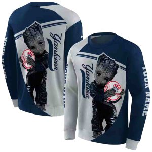 Personalized Baby Groot New York Yankees All-Over Print Sweatshirt