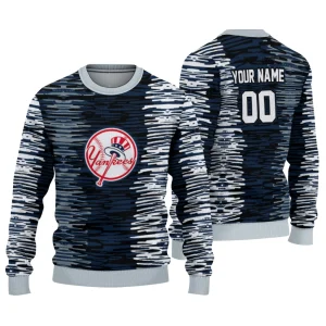 Personalized New York Yankees Camouflage Stripe Sweatshirt For Fans