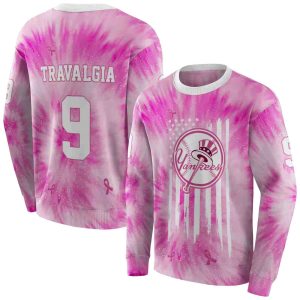 Personalized Pink New York Yankees Cancer Support Sweatshirt For Women