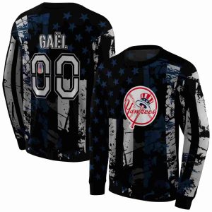 Custom New York Yankees Distressed Flag All-Over Print Sweatshirt
