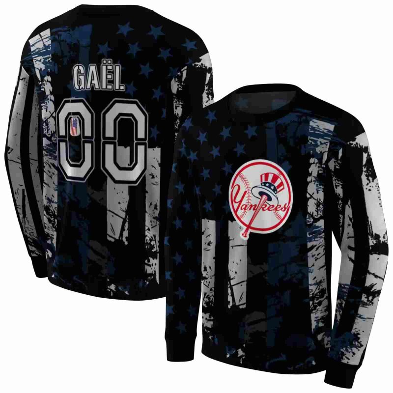 Personalized New York Yankees Distressed Flag AOP Sweatshirt 1