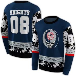 Custom New York Yankees Grateful Dead Vibes All-Over Print Sweatshirt