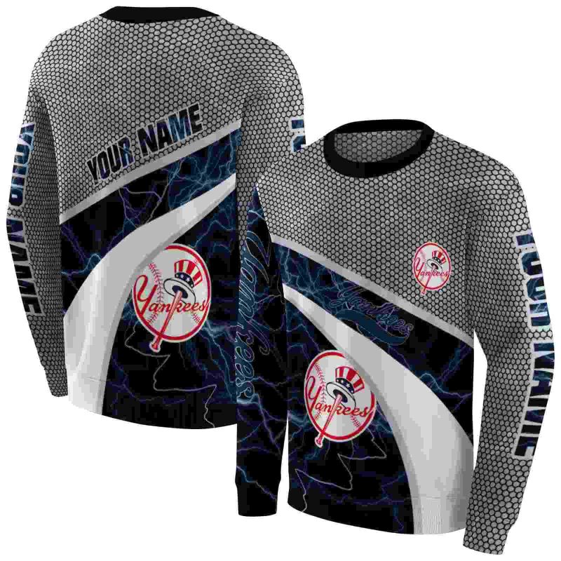 Personalized New York Yankees Hexagonal Mesh AOP Sweatshirt 1