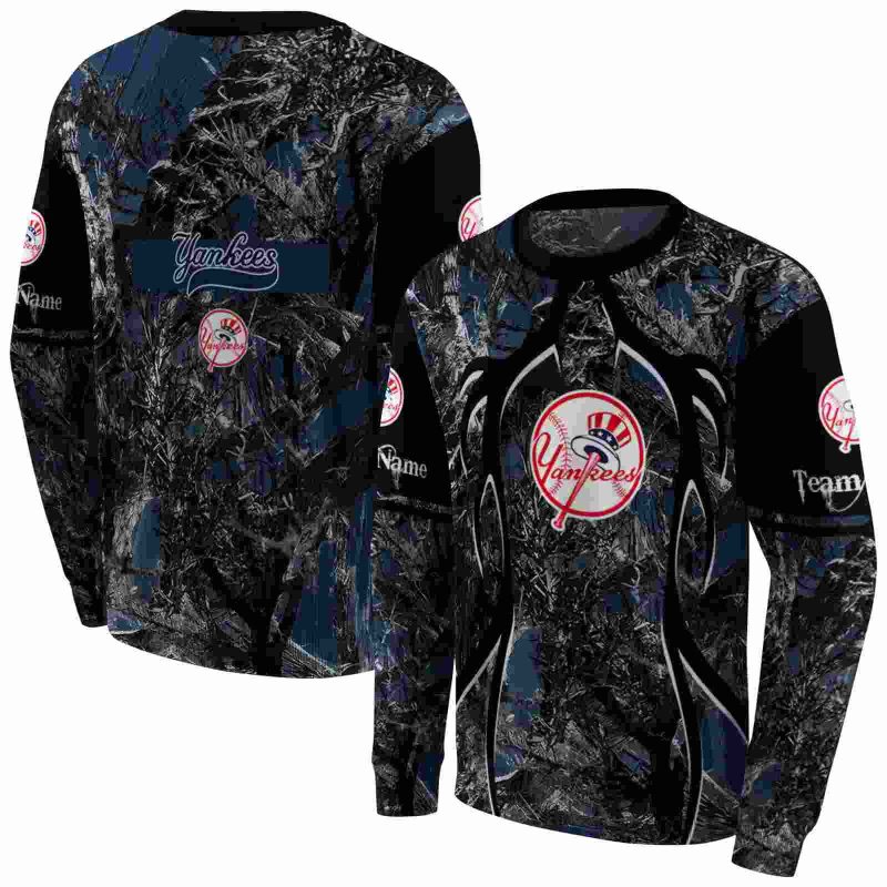 Personalized New York Yankees Hunting Theme AOP Sweatshirt 1