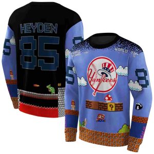 Custom New York Yankees Mario All-Over Print Sweatshirt For Fans
