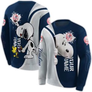 Custom New York Yankees Snoopy All Over Print Sweatshirt