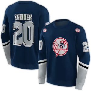 Custom New York Yankees Striped Sweatshirt - All Over Print Design