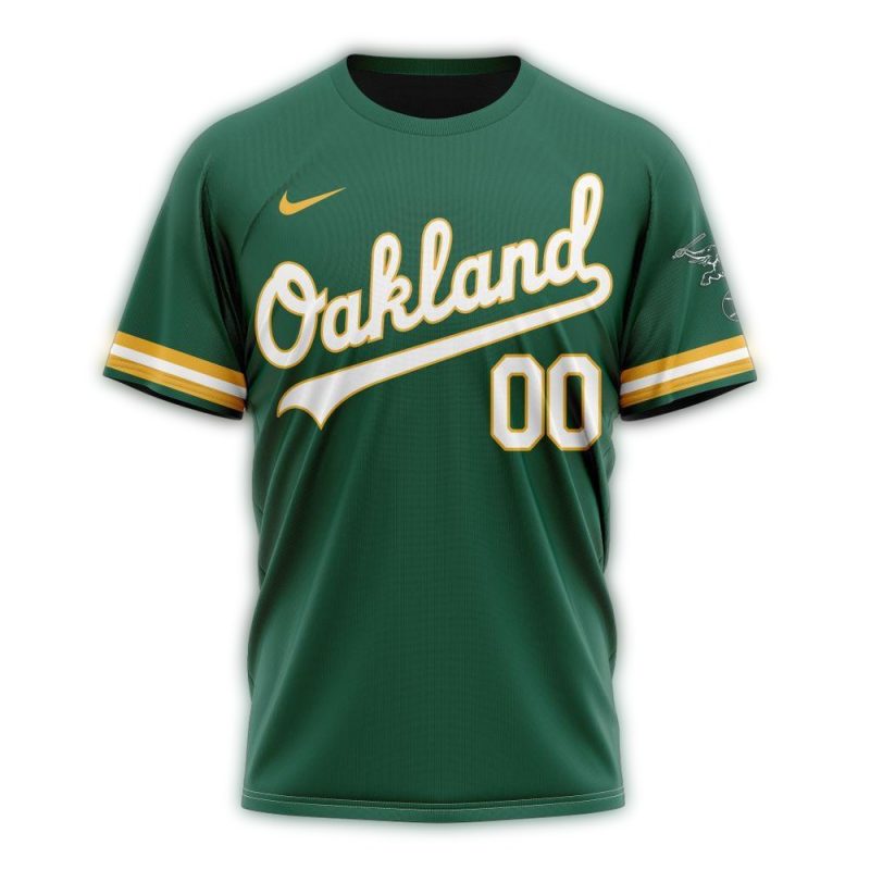 Personalized Oakland Athletics Alternate Kits AOP T Shirt 1