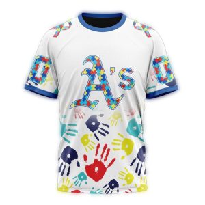 Personalized Oakland Athletics Autism Awareness All Over Print T Shirt