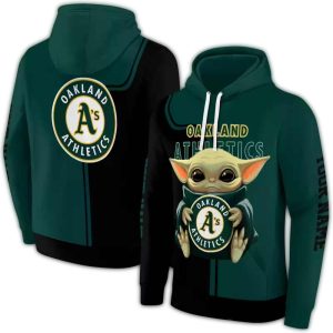 Personalized Oakland Athletics Baby Yoda All Over Print Sweatshirt