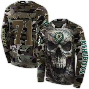 Personalized Oakland Athletics Camo All Over Print Sweatshirt