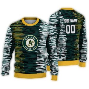 Personalized Oakland Athletics Camouflage Stripe Sweatshirt For Fans