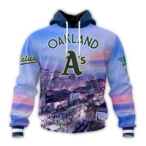 Custom Oakland Athletics Cityscape All-Over Print Hoodie For Fans