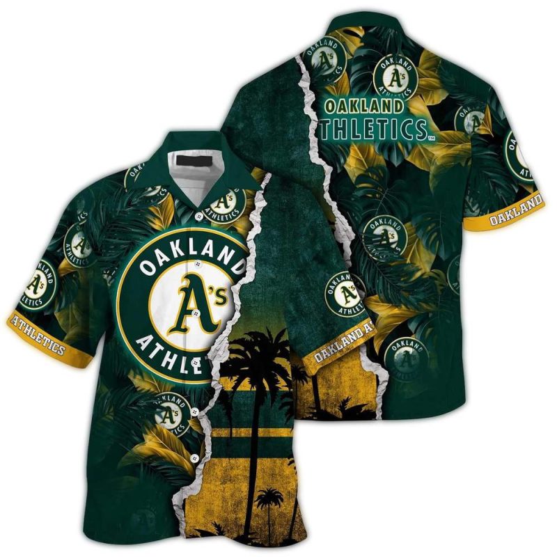 Personalized Oakland Athletics Coconut Tropical Hawaiian Shirt 1