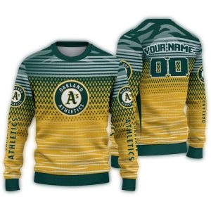 Custom Oakland Athletics Diamond Mesh Ugly Christmas Sweater