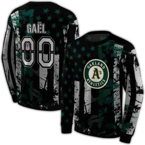 Personalized Oakland Athletics Distressed Flag All Over Print Sweatshirt