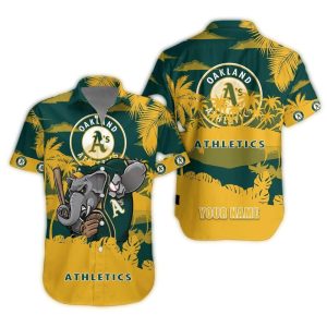 Custom Oakland Athletics Elephant Baseball Hawaiian Shirt For Fans