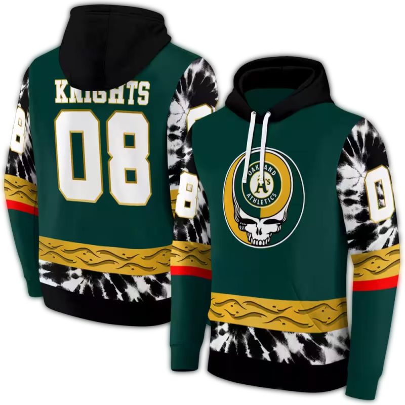 Personalized Oakland Athletics Grateful Dead Vibes AOP Hoodie 1