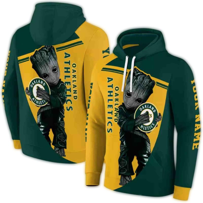 Personalized Oakland Athletics Groot AOP Hoodie 1