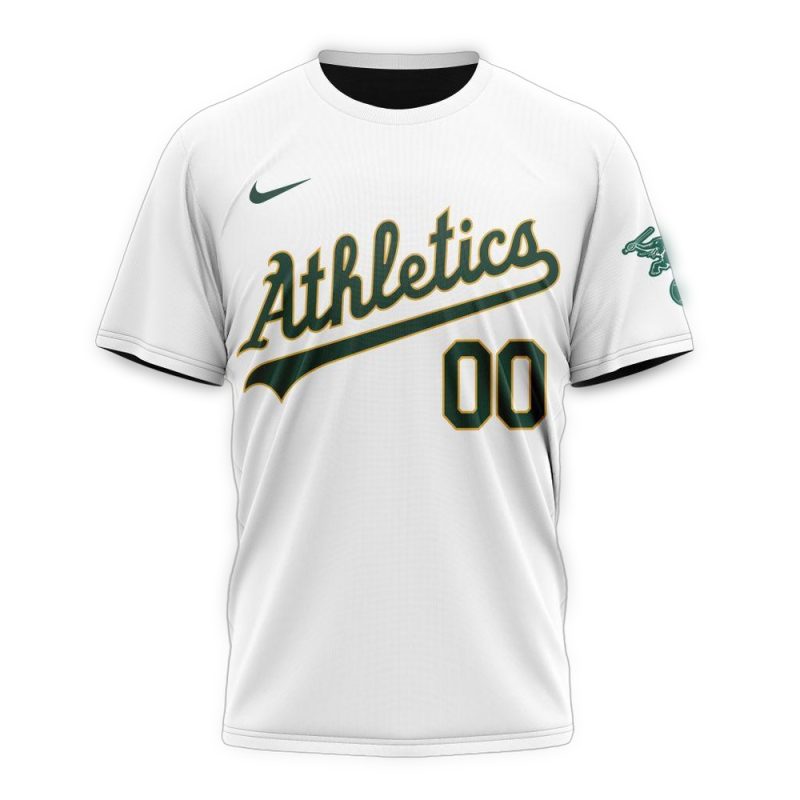 Personalized Oakland Athletics Home Kits 2024 AOP T Shirt 1