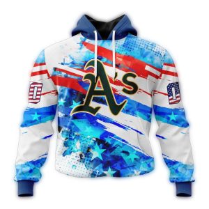 Personalized Oakland Athletics 4Th Of July All Over Print Hoodie