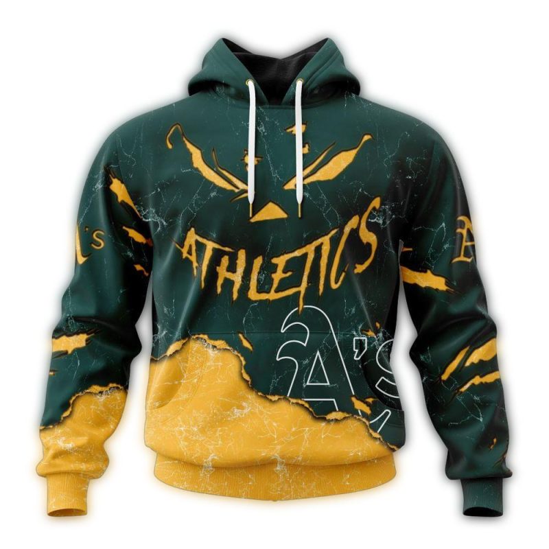 Personalized Oakland Athletics Jack O Lantern Halloween AOP Hoodie 1
