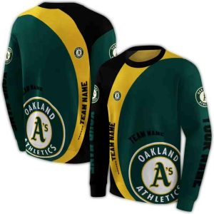 Personalized Oakland Athletics Minimalist All Over Print Sweatshirt