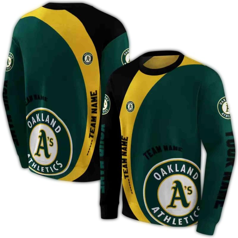 Personalized Oakland Athletics Minimalist AOP Sweatshirt 1
