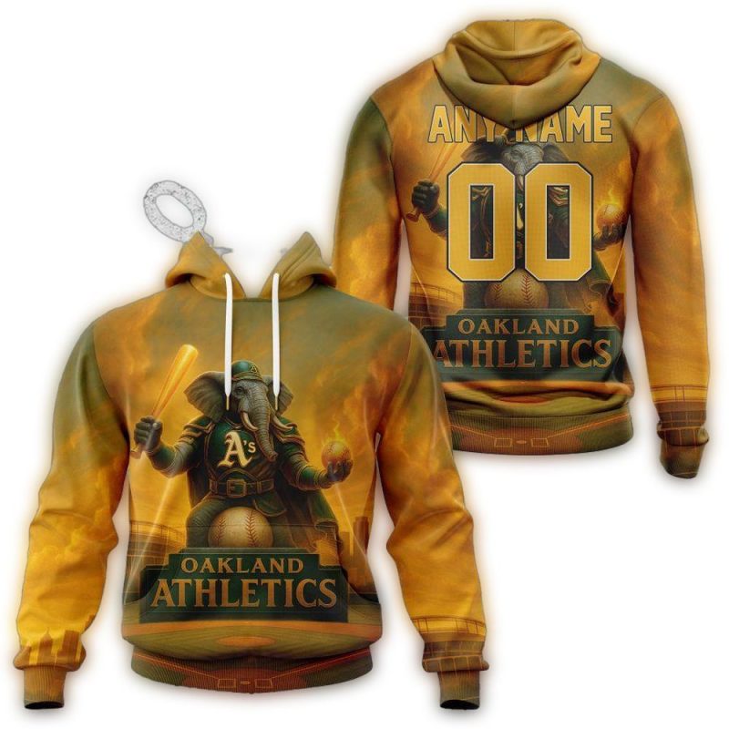 Personalized Oakland Athletics Realistic AOP Hoodie 1