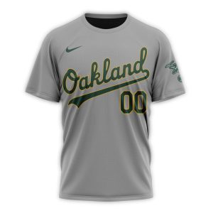 Personalized Oakland Athletics Road Kits 2024 All Over Print T Shirt