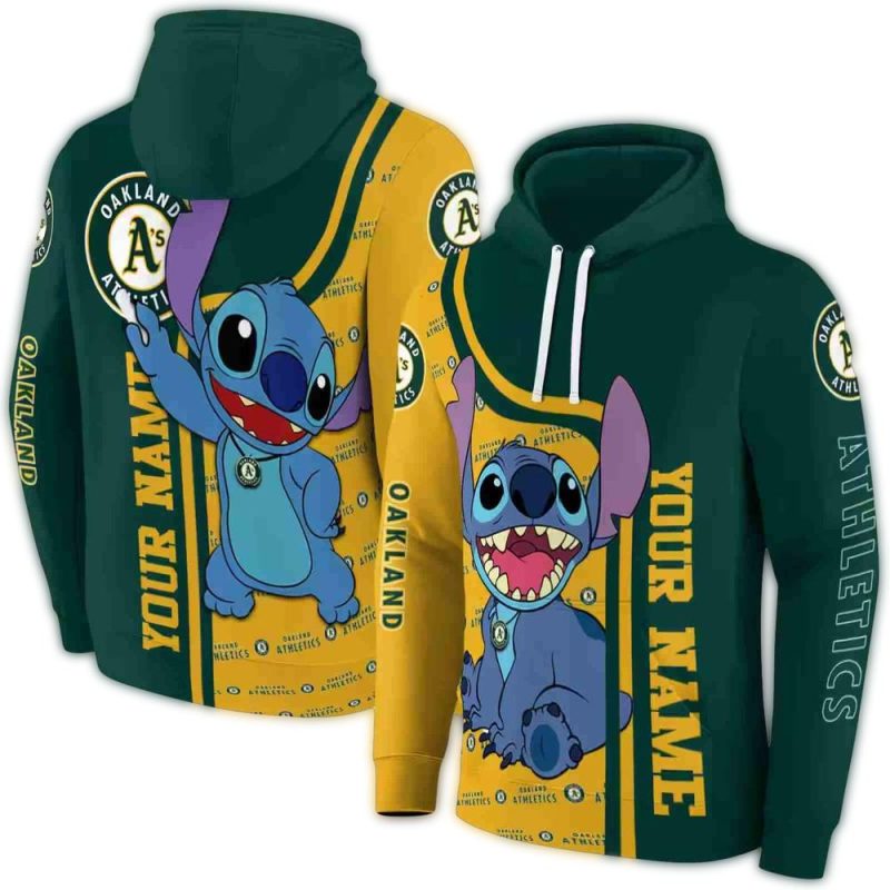 Personalized Oakland Athletics Stitch AOP Hoodie 1