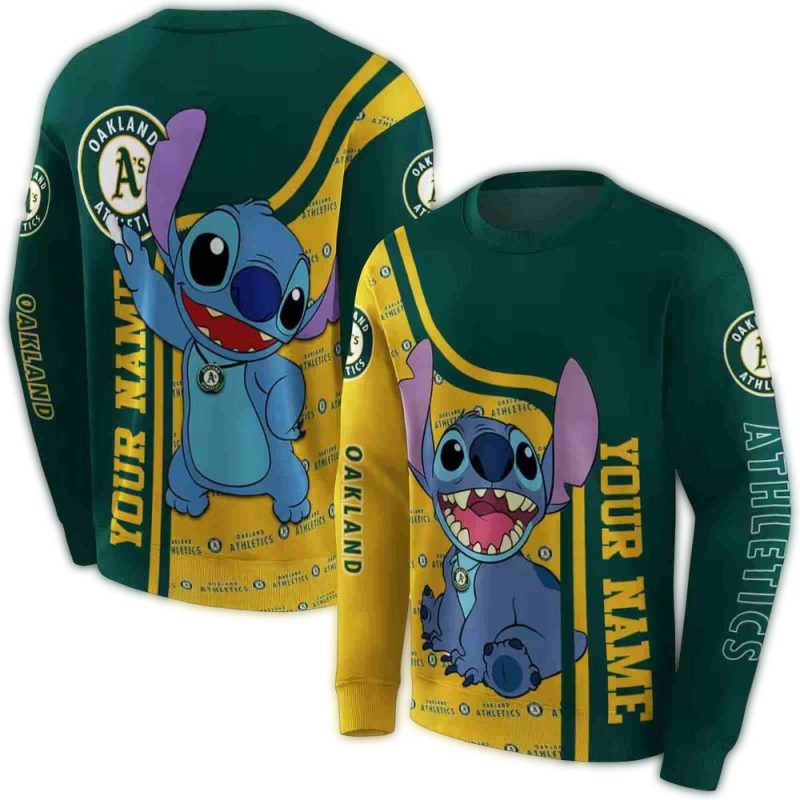 Personalized Oakland Athletics Stitch AOP Sweatshirt 1