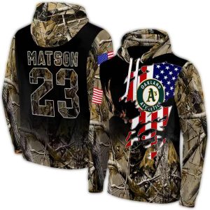 Custom Oakland Athletics Tree Camo All-Over Print Hoodie For Fans