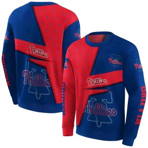 Personalized Philadelphia Phillies Abstract Shape All Over Print Sweatshirt