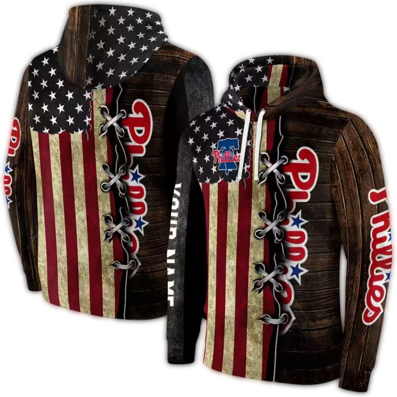 Personalized Philadelphia Phillies American Pride AOP Hoodie 1