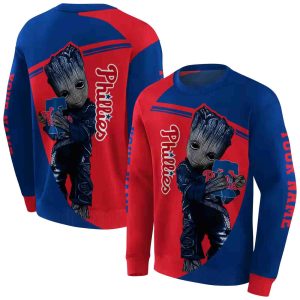 Personalized Philadelphia Phillies Baby Groot All Over Print Sweatshirt