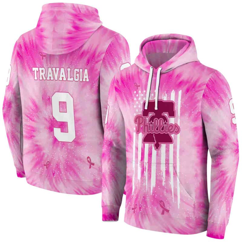 Personalized Philadelphia Phillies Cancer Support Pink AOP Hoodie 1