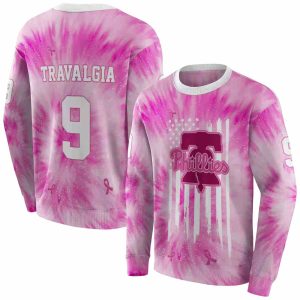 Personalized Philadelphia Phillies Cancer Support Pink All Over Print Sweatshirt