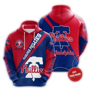 Custom Philadelphia Phillies All-Over Print Hoodie for Fans