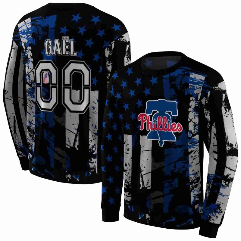 Personalized Philadelphia Phillies Distressed Flag US AOP Sweatshirt 1