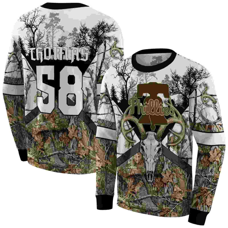 Personalized Philadelphia Phillies Forest Silhouette AOP Sweatshirt 1