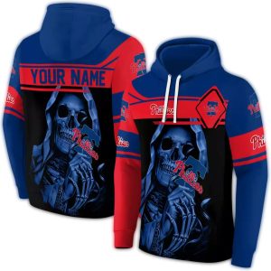 Personalized Philadelphia Phillies Grim Reaper All Over Print Hoodie