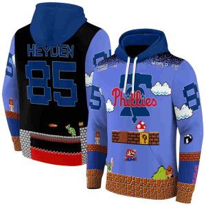 Personalized Philadelphia Phillies Mario Blue All Over Print Hoodie