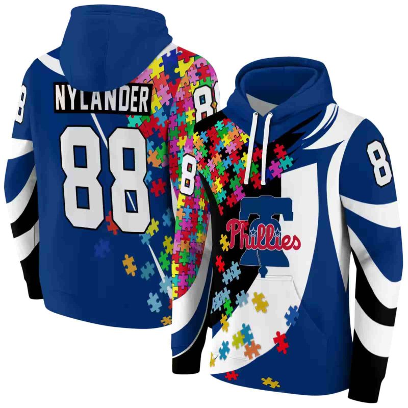 Personalized Philadelphia Phillies Puzzle Pieces AOP Hoodie 1