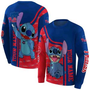 Personalized Philadelphia Phillies Stitch All Over Print Sweatshirt