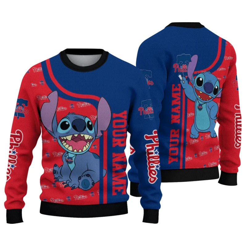 Personalized Philadelphia Phillies Stitch Ugly Sweater 1